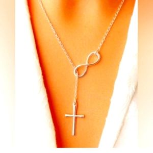 NWT SS Infinity Sign/Cross Necklace